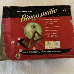 Vintage 1954 Bingo-Matic Board Game by Transogram
